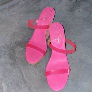 Dillards Jessica Simpson pink heels- sandals size 9.5